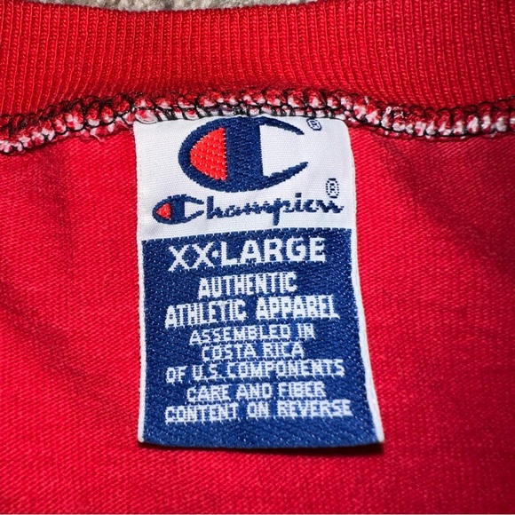 Vintage Champion Chicago Bulls NBA Basketball Short Sleeve V Neck T Shirt 90s - Picture 6 of 16